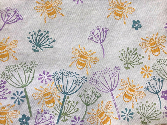 Indian Wooden Printing Block - Medium Bee
