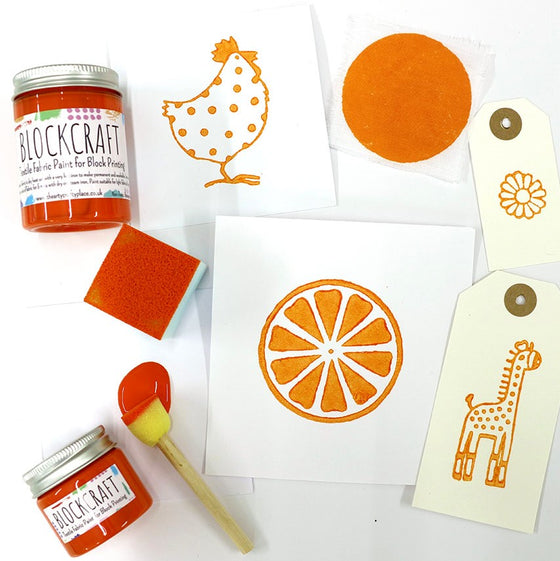 Orange Fabric Paint