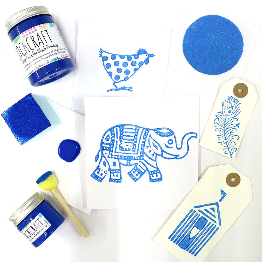 Primary Blue Fabric Paint The Indian Block Print Co.