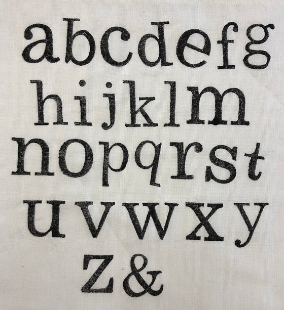 Indian Wooden Block Set - Alphabet Fancy Lowercase