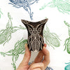 Indian Wooden Printing Block - Detailed Beetle