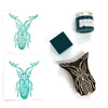 Indian Wooden Printing Block - Detailed Beetle