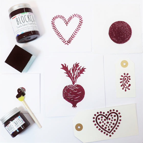 Beetroot Red fabric paint for block printing