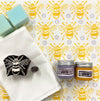 Indian Block Printing Kit - Yellow Bee Tea Towels