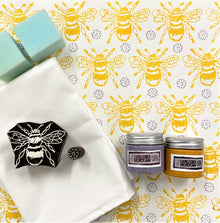  Indian Block Printing Kit - Yellow Bee Tea Towels