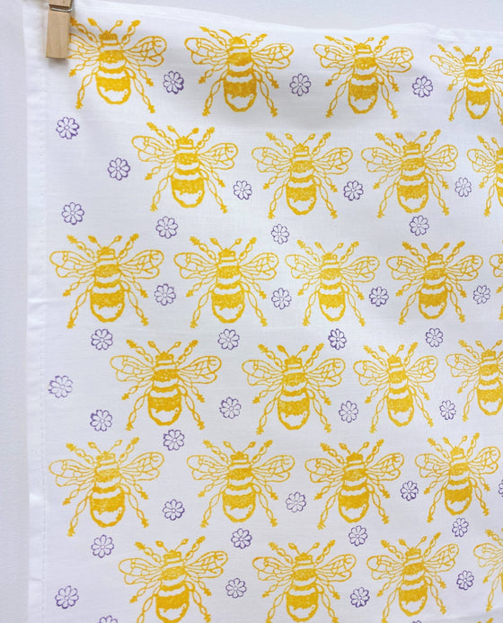 Indian Block Printing Kit - Yellow Bee Tea Towels