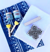 Indian Block Printing Kit - Leaf Tile Table Runner