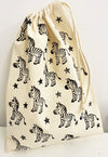 Indian Block Printing Kit - Starry Zebra Drawstring Bag