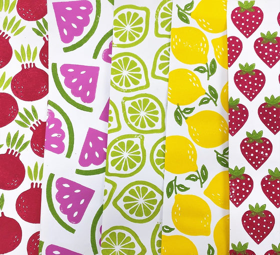 Block printed paper