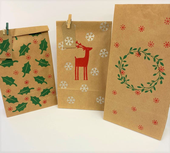 Pack of 10 Brown Paper Gift Bags