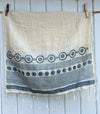 Indian Block Printing Kit - Blues Organic Scarf