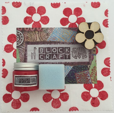 Indian Block Printing Kit - Small Simple Flower