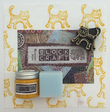  Indian Block Printing Kit - Small Cat