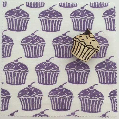 Indian Block Printing Kit - Lavender Cupcake