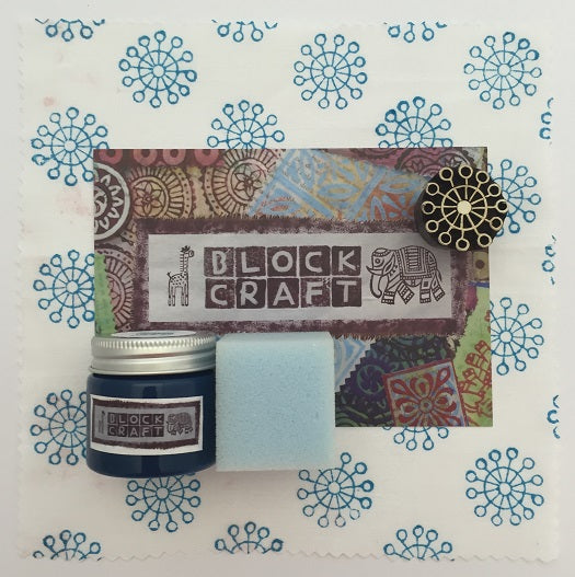 Indian Block Printing Kit - Spotty Flower