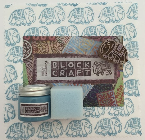 Indian Block Printing Kit - Mini Walking Elephant