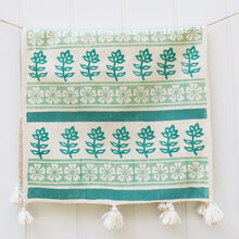  Indian Block Printing Kit - Minty Tassel Towel
