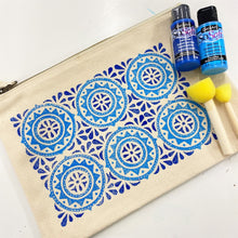  Indian Block Printing Kit - Moroccan Tile Pouch