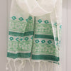 Indian Block Printing Kit - Sage Patterned Jaipur Scarf