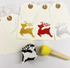 Block Printing Kit - Small Reindeer Gift Tags