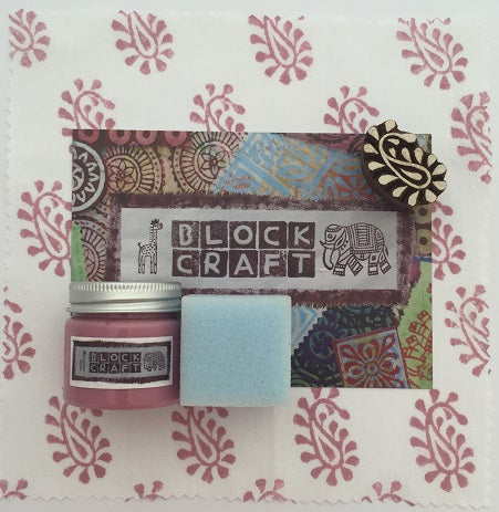 Indian Block Printing Kit - Small Paisley