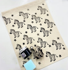  Indian Block Printing Kit - Starry Zebra Drawstring Bag