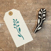 Indian Wooden Printing Block - Botanical Flowers and Leaves Stem