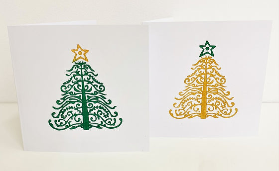 Indian Block Printing Kit - Chatsworth Tree Christmas Cards