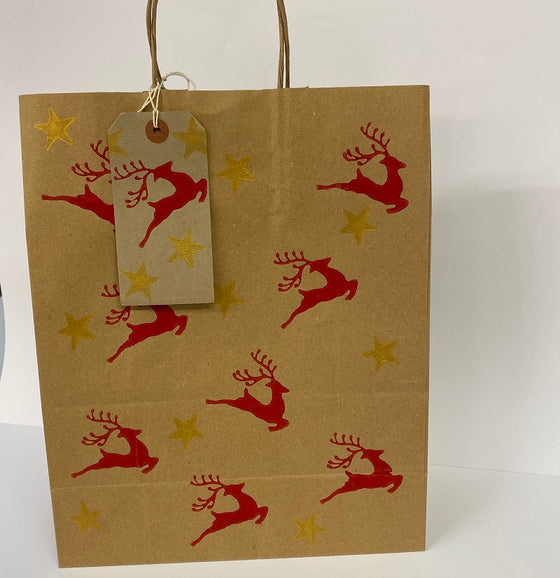Pack of 5 Brown Paper Bags with Handles