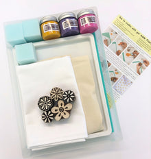  Complete Indian Block Printing Kit - Flowers