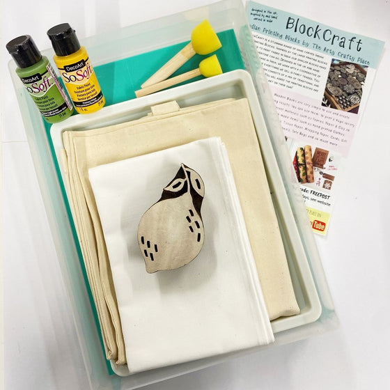 Complete Indian Block Printing Kit - Leafy Lemon