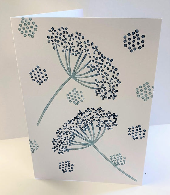 Indian Block Printing Kit - Cow Parsley Cushion Cover