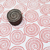Dotty Spiral Circle Indian wooden printing block,can be used to hand print fabric and paper.