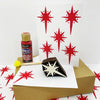 Indian Block Printing Kit - Red Dotty Star Christmas Cards