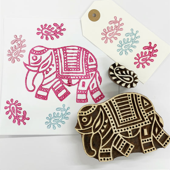 Elephant & Paisley Printing Set