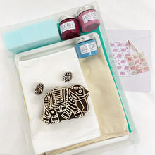  Complete Indian Block Printing Kit - Elephant & Paisley