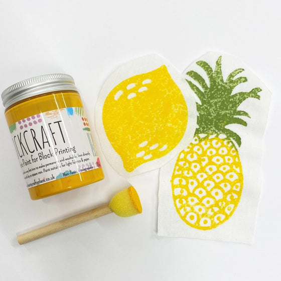 Lemon Yellow fabric paint for block printing