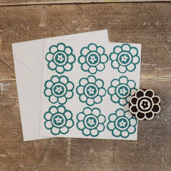 Indian Wooden Printing Block - Flower 1