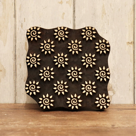 Traditional Printing Block - Flower Pattern