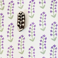  Indian Wooden Printing Block - Foxglove Flower Stem