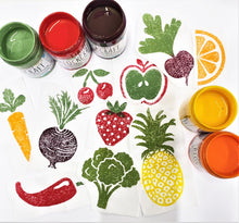  Fabric Paint Set - Fruit & Veg Colours