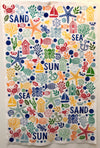 Sand, Sea, Sun Text Printing Blocks