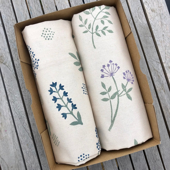 Indian Wooden Printing Block - Botanical Floral Design