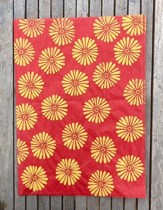 Indian Wooden Printing Block - Medium Daisy Flower