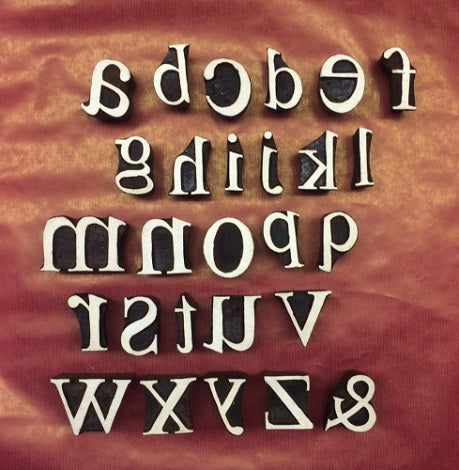 Indian Wooden Block Set - Lowercase Alphabet