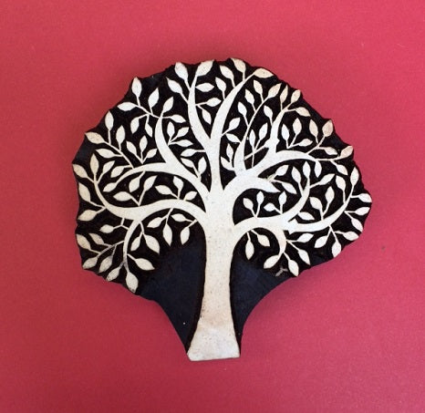 Indian Wooden Printing Block - Bold Spring Tree