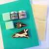 Indian Block Printing Kit - Hare & Seedhead Cushion Cover