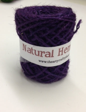 Natural Hemp String - 30m Dark Purple