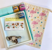  Complete Indian Block Printing Kit - Flamingo & Star