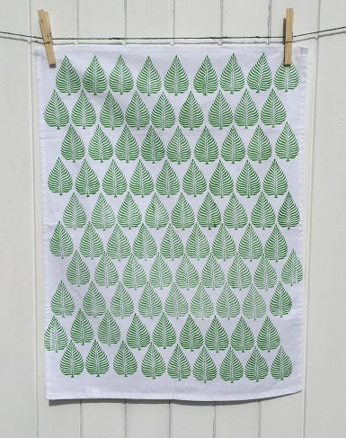 Indian Wooden Printing Block - Tall Leaf Small